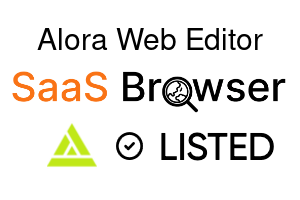 Alora Web Editor - SaaS Browser Verified Badge