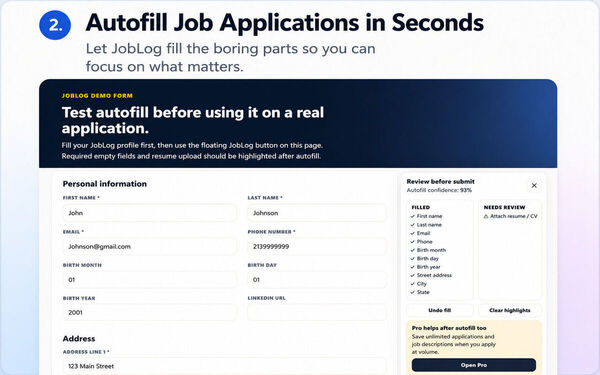 JobLog Screenshot 1
