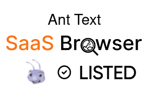 Ant Text - SaaS Browser Verified Badge