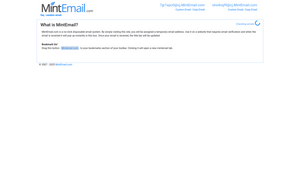 Mint Email Screenshot