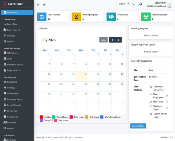 LeaveTrackr Screenshot 8