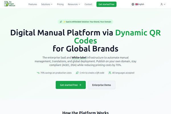 NoPaperManuals screenshot