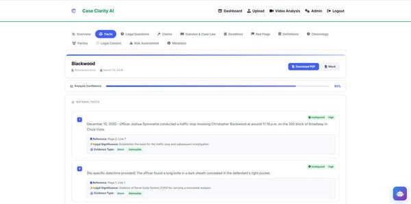 Case Clarity AI Screenshot 1