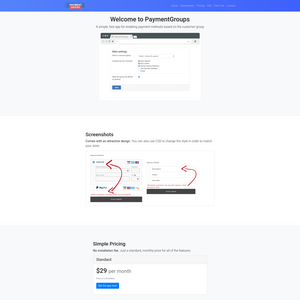 PaymentGroups Screenshot