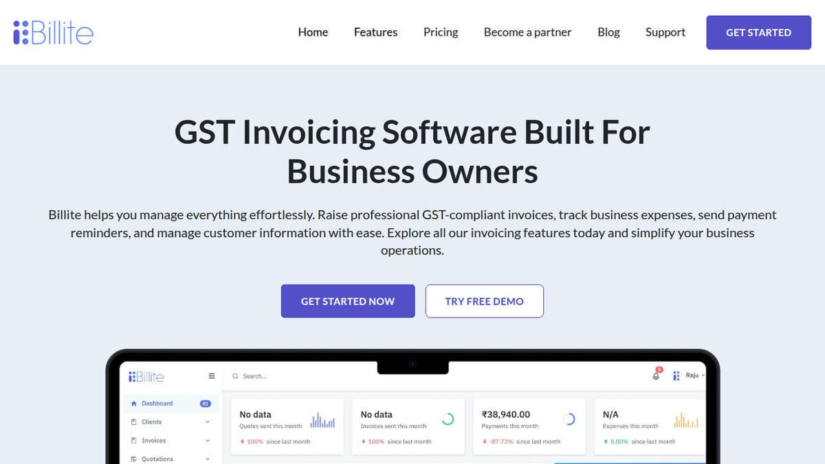 Billite homepage