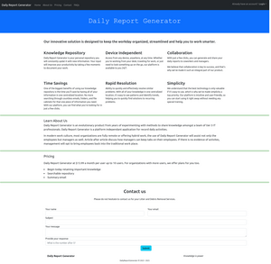 Daily Report Generator Screenshot
