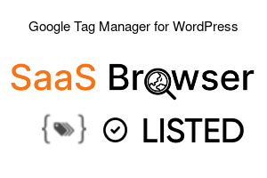 Google Tag Manager for WordPress - SaaS Browser Verified Badge