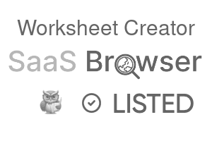 Worksheet Creator - SaaS Browser Verified Badge