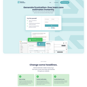 Service Estimator Screenshot