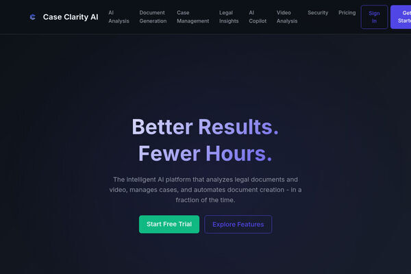 Case Clarity AI screenshot