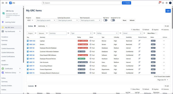 GRC for Jira Screenshot 2