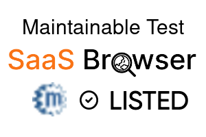 Maintainable Test - SaaS Browser Verified Badge