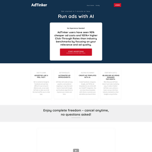 AdTinker Screenshot