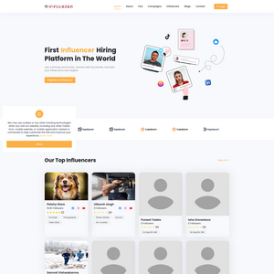 Influezer Screenshot