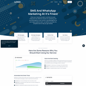 SMS and WhatsApp Marketing Screenshot