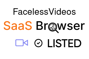 FacelessVideos - SaaS Browser Verified Badge