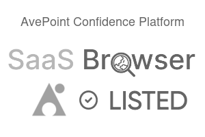 AvePoint Confidence Platform - SaaS Browser Verified Badge