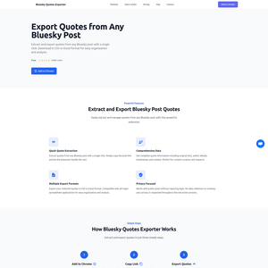 Bluesky Quotes Exporter Screenshot