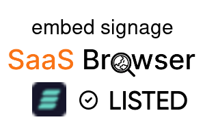 embed signage - SaaS Browser Verified Badge