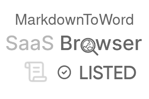 MarkdownToWord - SaaS Browser Verified Badge