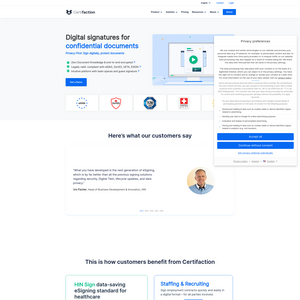 Certifaction Screenshot