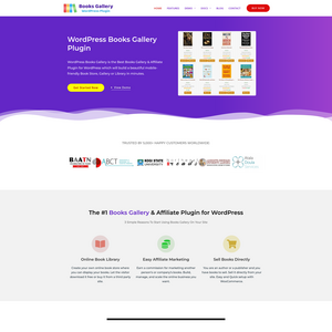 WordPress Books Gallery Screenshot