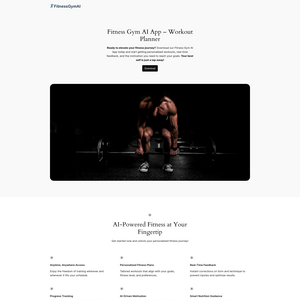 Fitness Gym AI App Screenshot