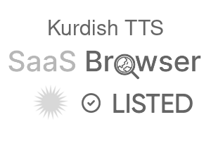 Kurdish TTS - SaaS Browser Verified Badge
