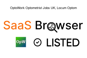 OptoWork Optometrist Jobs UK, Locum Optom jobs, Dispensing Optician Jobs UK - SaaS Browser Verified Badge
