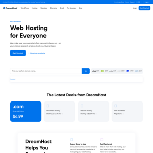 DreamHost Screenshot
