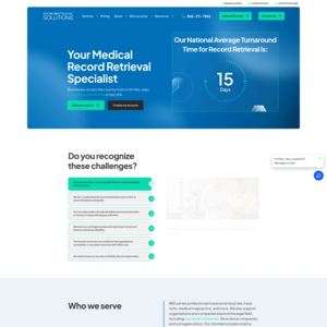 Record Retrieval Solutions Screenshot