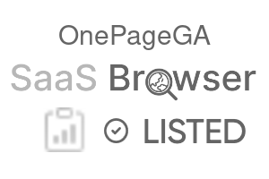 OnePageGA - SaaS Browser Verified Badge