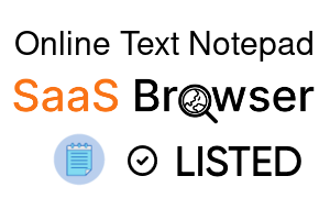 Online Text Notepad - SaaS Browser Verified Badge