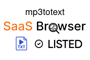 mp3totext - SaaS Browser Verified Badge