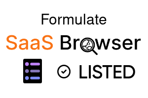 Formulate - SaaS Browser Verified Badge