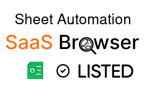 Sheet Automation - SaaS Browser Verified Badge