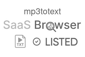 mp3totext - SaaS Browser Verified Badge