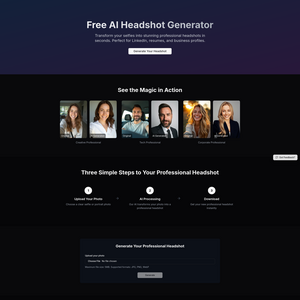 AI Headshot Generator Screenshot