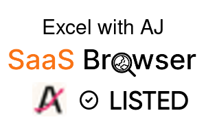 Excel with AJ - SaaS Browser Verified Badge