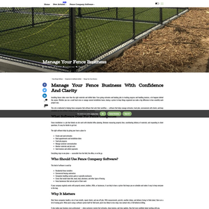 Fence Company Software Screenshot