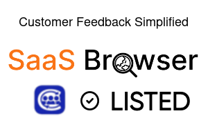 Customer Feedback Simplified - SaaS Browser Verified Badge