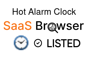 Hot Alarm Clock - SaaS Browser Verified Badge