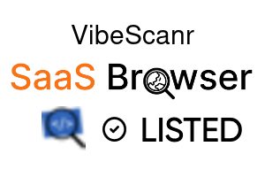 VibeScanr - SaaS Browser Verified Badge