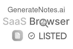 GenerateNotes.ai - SaaS Browser Verified Badge