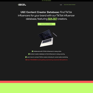 Unlock Influencer Database Screenshot