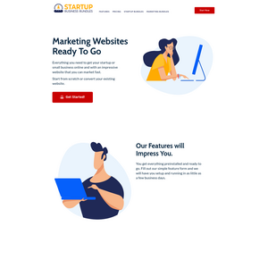 Start Now Marketing Screenshot