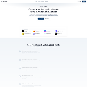 SaaS Pronto Screenshot