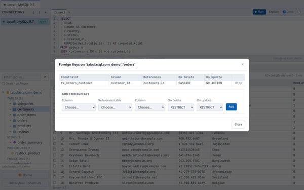 TabulaSQL Screenshot 6