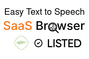 Easy Text to Speech - SaaS Browser Verified Badge