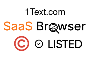 1Text.com - SaaS Browser Verified Badge